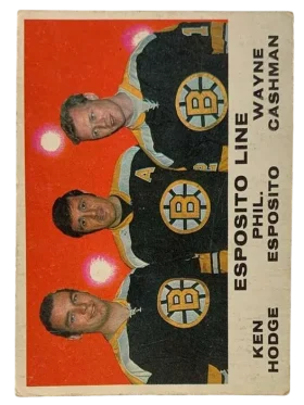 233 Esposito Line Ken Hodge Phil Esposito Wayne Cashman Cpc 1970 71 O Pee Chee from Front Vg