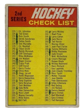 132 2nd Series Checklist 133 264 1970 71 O Pee Chee from Front 2