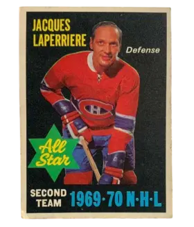 245a Jacques Laperriere 1970 71 O Pee Chee from Front Vg