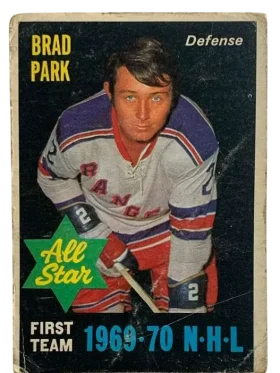 Black Bottom 239a Brad Park 1970 71 O Pee from Chee Front