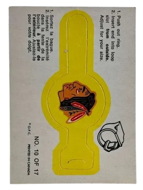 10 Chicago Blackhawks 1973 74 O Pee Chee Pee Chee Team Crest from Rings Front