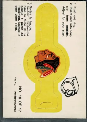 10 Chicago Blackhawks 1973 74 O Pee Chee Team Crest from Rings Front