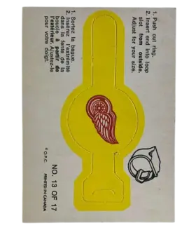 13 Detroit Red Wings 1973 74 O Pee Chee Pee Chee Team Crest from Rings Front
