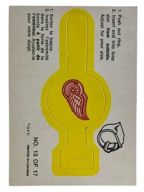 13 Detroit Red Wings 1973 74 O Pee Chee Pee Chee Team Crest from Rings Front