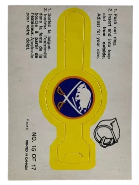 15 Buffalo Sabres 1973 74 O Pee Chee Pee Chee Team Crest from Rings Front