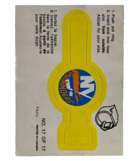 17 New York Islanders 1973 74 O Pee Chee Pee Chee Team Crest from Rings Front