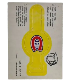 2 Montreal Canadiens 1973 74 O Pee Chee Pee Chee Team Crest from Rings Front