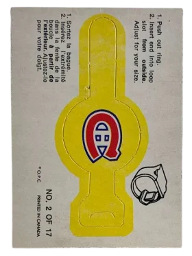 2 Montreal Canadiens 1973 74 O Pee Chee Pee Chee Team Crest from Rings Front