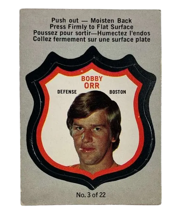 3 Bobby Orr 1972 73 O Pee Chee Pee Chee Player from Crests Front