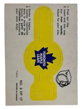 3 Toronto Maple Leafs 1973 74 O Pee Chee Pee Chee Team Crest from Rings Front