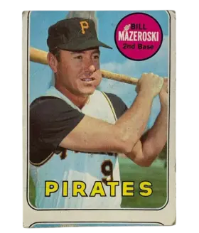 335 Bill Mazeroski 1969 Topps from Miscut Front