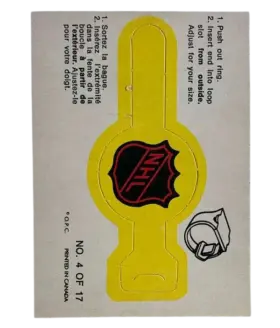 4 Nhl Logo 1973 74 O Pee Chee Pee Chee Team Crest from Rings Front