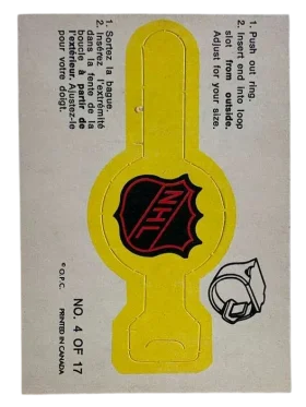 4 Nhl Logo 1973 74 O Pee Chee Pee Chee Team Crest from Rings Front