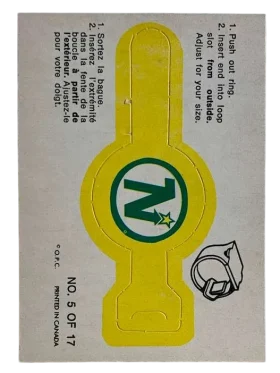 5 Minnesota North Stars 1973 74 O Pee Chee Pee Chee Team Crest from Rings Front