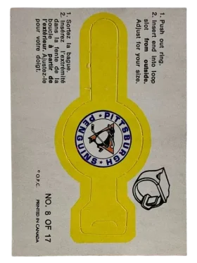 8 Pittsburgh Penguins 1973 74 O Pee Chee Pee Chee Team Crest from Rings Front