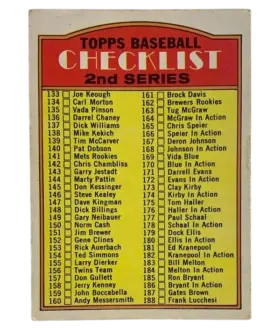 103 Checklist 2nd Series 1972 O Pee from Chee Front