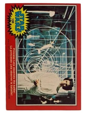 108 Princess Leia Observes The Battle 1977 O Pee Chee Star from Wars Front