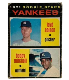 111 Yankees 1971 Rookie Stars Loyd Colson Bobby Mitchell Rs Rc 1971 from Topps Front