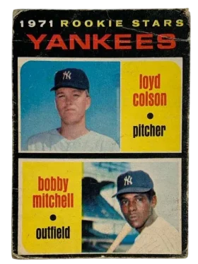 111 Yankees 1971 Rookie Stars Loyd Colson Bobby Mitchell Rs Rc 1971 from Topps Front