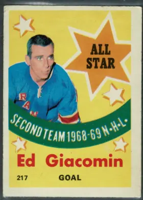 217 Ed Giacomin 1969 70 O Pee Chee from Front Ex4