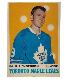 217 Paul Henderson 1970 71 O Pee Chee from Front Ex