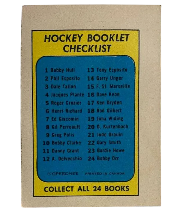 24b Bobby Orr 1971 72 Topps from Booklets Back