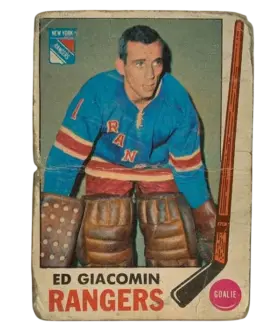 33 Ed Giacomin 1969 70 from Topps Front