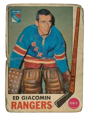33 Ed Giacomin 1969 70 from Topps Front