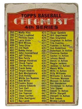 378b Checklist 4th Series 1972 O Pee from Chee Front