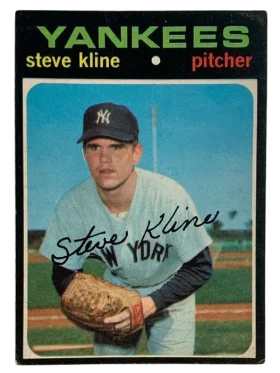 51 Steve Kline 1971 from Topps Front