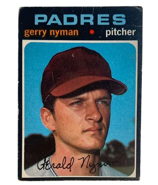 656 Gerry Nyman 1971 from Topps Front