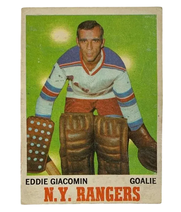 68 Eddie Giacomin 1970 71 O Pee Chee from Front Vg