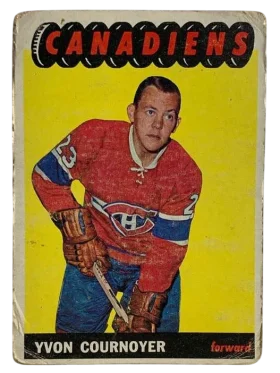 76 Yvan Cournoyer 1965 66 from Topps Front