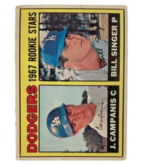 12 Dodgers 1967 Rookie Stars Jimmy Campanis Bill Singer 1967 O Pee from Chee Front