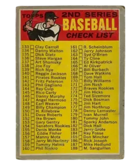 128 2nd Series Checklist 133 from 263 Front