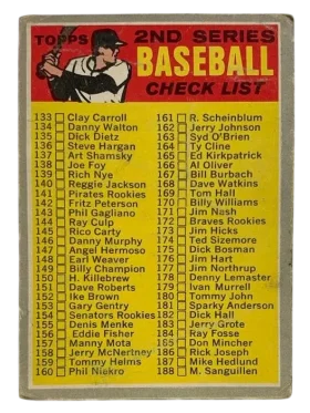 128 2nd Series Checklist 133 from 263 Front