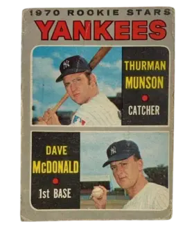 189 Yankees 1970 Rookie Stars Thurman Munson Dave Mcdonald Rs Rc 1970 O Pee from Chee Front