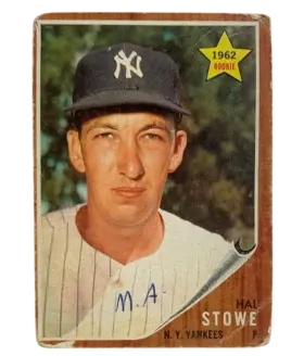 291 Hal Stowe 1962 from Topps Front