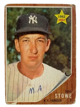 291 Hal Stowe 1962 from Topps Front