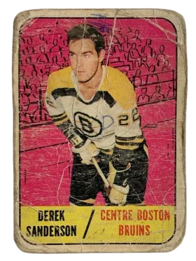 33 Derek Sanderson 1967 68 from Topps Front