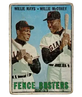 423 Fence Busters Willie Mays Willie Mccovey Cpc 1967 from Topps Front