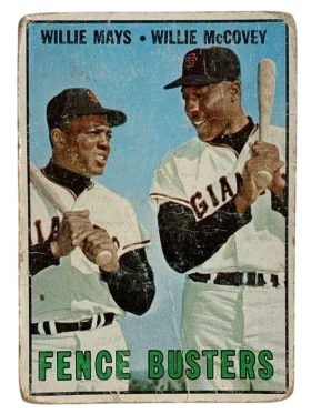 423 Fence Busters Willie Mays Willie Mccovey Cpc 1967 from Topps Front