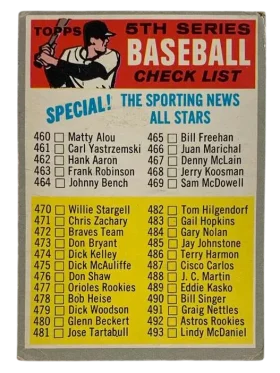 432 5th Series Baseball Check List 460 546 2019 from Topps Front
