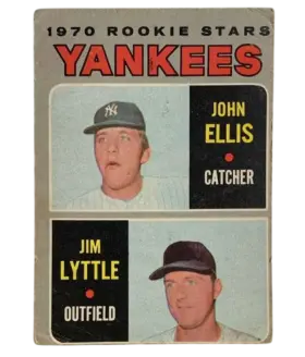 516 Yankees 1970 Rookie Stars John Ellis Jim Lyttle Rs Rc 1970 O Pee from Chee Front
