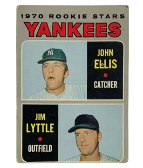 516 Yankees 1970 Rookie Stars John Ellis Jim Lyttle Rs Rc 1970 Topps from Back 2