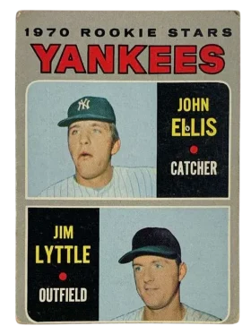 516 Yankees 1970 Rookie Stars John Ellis Jim Lyttle Rs Rc 1970 Topps from Back 2