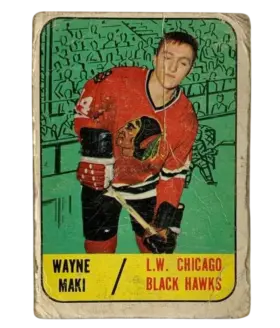 55 Wayne Maki 1967 68 from Topps Front