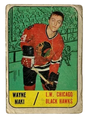 55 Wayne Maki 1967 68 from Topps Front