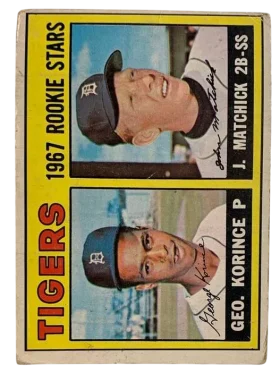 72 Tigers 1967 Rookie Stars George Korince Tom Matchick 1967 O Pee from Chee Front