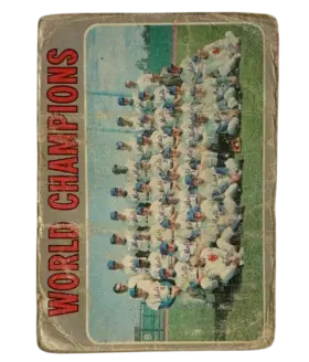 1 World Champions New York Mets 1970 O Pee from Chee Front